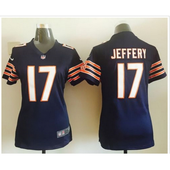 Women Nike Bears #17 Alshon Jeffery Navy Blue Team Color Stitched NFL Elite Jersey Women Nike Bears #17 Alshon Jeffery Navy Blue Team Color Stitched NFL Elite Jersey