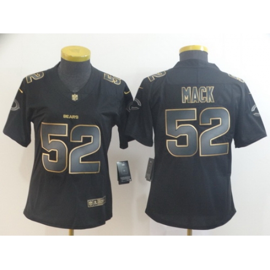 Women Nike Bears 52 Khalil Mack Black Gold Vapor Untouchable Limited Jersey Women Nike Bears 52 Khalil Mack Black Gold Vapor Untouchable Limited Jersey