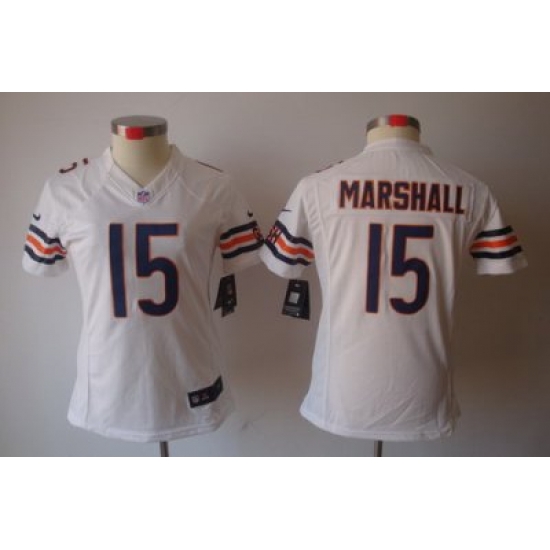Women Nike Chicago Bears #15 Marshall White Color[NIKE LIMITED Jersey]