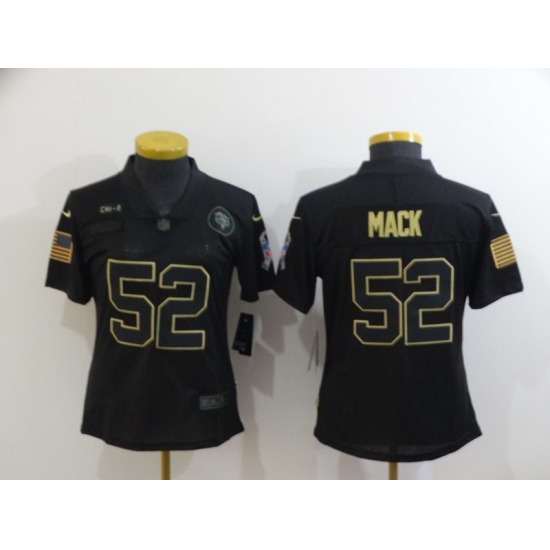 Women Nike Chicago Bears 52 Khalil Mack Black Women 2020 Salute To Service Limited Jersey Women Nike Chicago Bears 52 Khalil Mack Black Women 2020 Salute To Service Limited Jersey