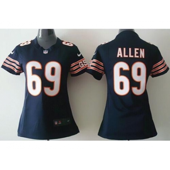 Women Nike Chicago Bears #69 Jared Allen Blue NFL Jerseys Women Nike Chicago Bears #69 Jared Allen Blue NFL Jerseys