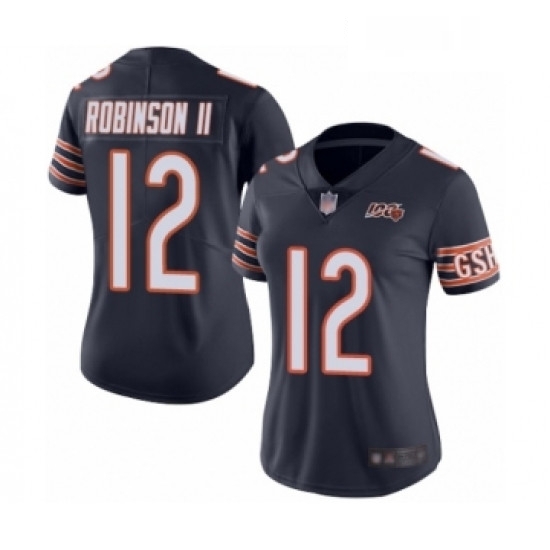 Womens Chicago Bears 12 Allen Robinson Navy Blue Team Color 100th Season Limited Football Jersey Womens Chicago Bears 12 Allen Robinson Navy Blue Team Color 100th Season Limited Football Jersey