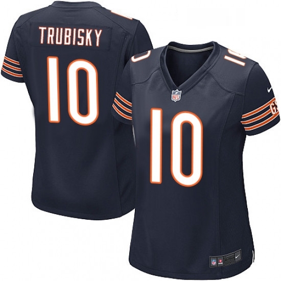 Womens Nike Chicago Bears 10 Mitchell Trubisky Game Navy Blue Team Color NFL Jersey Womens Nike Chicago Bears 10 Mitchell Trubisky Game Navy Blue Team Color NFL Jersey