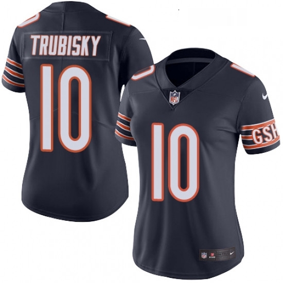 Womens Nike Chicago Bears 10 Mitchell Trubisky Navy Blue Team Color Vapor Untouchable Limited Player NFL Jersey Womens Nike Chicago Bears 10 Mitchell Trubisky Navy Blue Team Color Vapor Untouchable Limited Player NFL Jersey