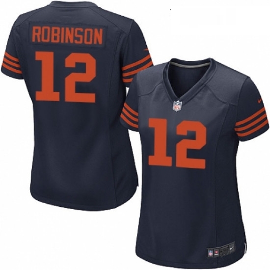 Womens Nike Chicago Bears 12 Allen Robinson Game Navy Blue Alternate NFL Jersey Womens Nike Chicago Bears 12 Allen Robinson Game Navy Blue Alternate NFL Jersey