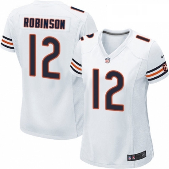 Womens Nike Chicago Bears 12 Allen Robinson Game White NFL Jersey Womens Nike Chicago Bears 12 Allen Robinson Game White NFL Jersey
