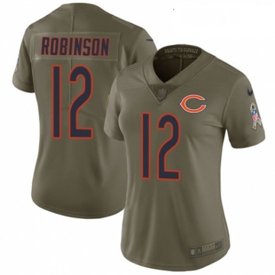 Womens Nike Chicago Bears 12 Allen Robinson Limited Olive 2017 Salute to Service NFL Jersey Womens Nike Chicago Bears 12 Allen Robinson Limited Olive 2017 Salute to Service NFL Jersey