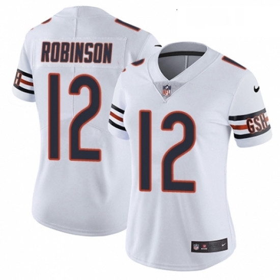 Womens Nike Chicago Bears 12 Allen Robinson White Vapor Untouchable Elite Player NFL Jersey Womens Nike Chicago Bears 12 Allen Robinson White Vapor Untouchable Elite Player NFL Jersey
