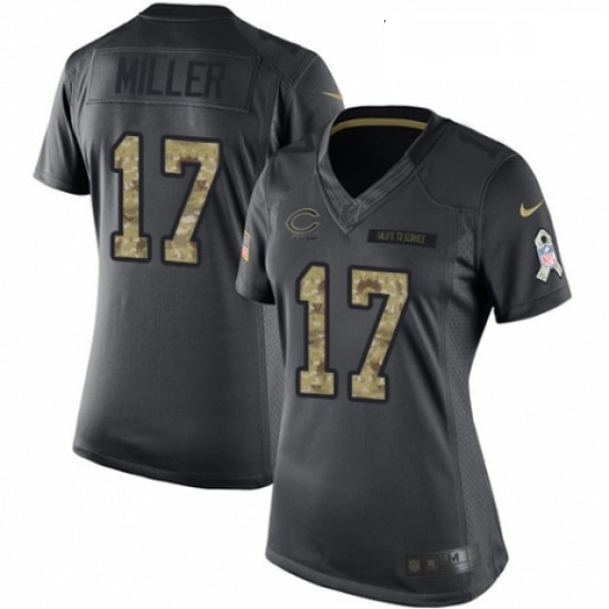 Womens Nike Chicago Bears 17 Anthony Miller Limited Black 2016 Salute to Service NFL Jersey Womens Nike Chicago Bears 17 Anthony Miller Limited Black 2016 Salute to Service NFL Jersey