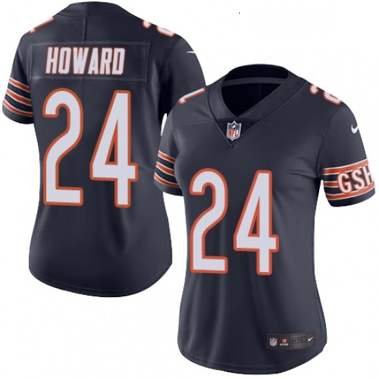 Womens Nike Chicago Bears 24 Jordan Howard Elite Navy Blue Team Color NFL Jersey Womens Nike Chicago Bears 24 Jordan Howard Elite Navy Blue Team Color NFL Jersey