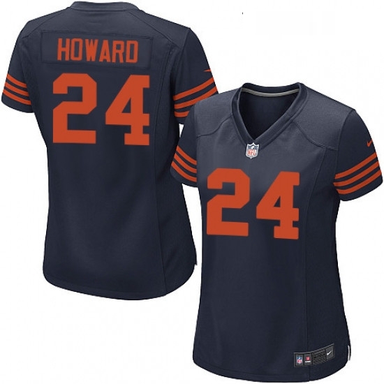 Womens Nike Chicago Bears 24 Jordan Howard Game Navy Blue Alternate NFL Jersey Womens Nike Chicago Bears 24 Jordan Howard Game Navy Blue Alternate NFL Jersey
