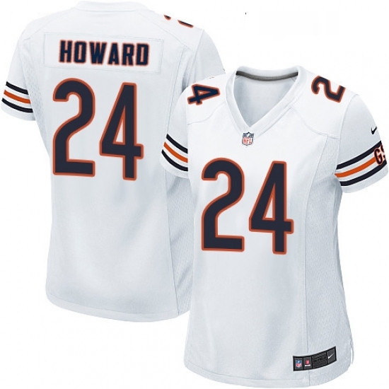 Womens Nike Chicago Bears 24 Jordan Howard Game White NFL Jersey Womens Nike Chicago Bears 24 Jordan Howard Game White NFL Jersey