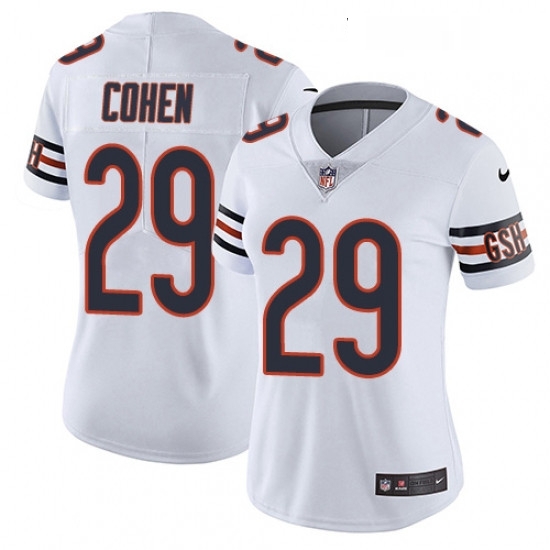 Womens Nike Chicago Bears 29 Tarik Cohen White Vapor Untouchable Limited Player NFL Jersey Womens Nike Chicago Bears 29 Tarik Cohen White Vapor Untouchable Limited Player NFL Jersey