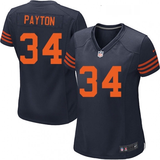 Womens Nike Chicago Bears 34 Walter Payton Game Navy Blue Alternate NFL Jersey Womens Nike Chicago Bears 34 Walter Payton Game Navy Blue Alternate NFL Jersey