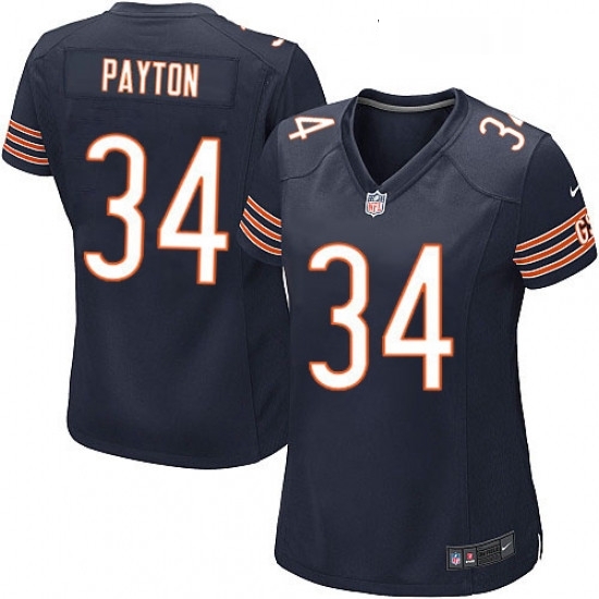 Womens Nike Chicago Bears 34 Walter Payton Game Navy Blue Team Color NFL Jersey Womens Nike Chicago Bears 34 Walter Payton Game Navy Blue Team Color NFL Jersey