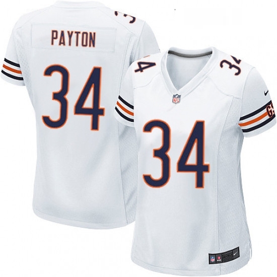 Womens Nike Chicago Bears 34 Walter Payton Game White NFL Jersey Womens Nike Chicago Bears 34 Walter Payton Game White NFL Jersey
