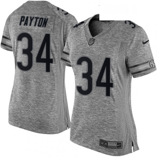 Womens Nike Chicago Bears 34 Walter Payton Limited Gray Gridiron NFL Jersey Womens Nike Chicago Bears 34 Walter Payton Limited Gray Gridiron NFL Jersey