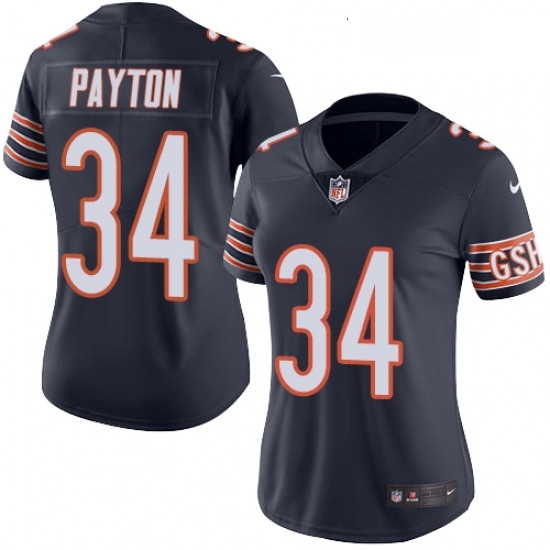 Womens Nike Chicago Bears 34 Walter Payton Navy Blue Team Color Vapor Untouchable Limited Player NFL Jersey Womens Nike Chicago Bears 34 Walter Payton Navy Blue Team Color Vapor Untouchable Limited Player NFL Jersey