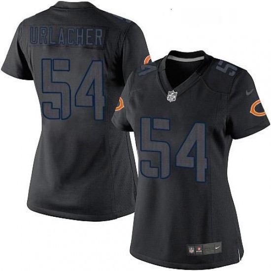 Womens Nike Chicago Bears 54 Brian Urlacher Limited Black Impact NFL Jersey Womens Nike Chicago Bears 54 Brian Urlacher Limited Black Impact NFL Jersey