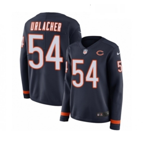 Womens Nike Chicago Bears 54 Brian Urlacher Limited Navy Blue Therma Long Sleeve NFL Jersey Womens Nike Chicago Bears 54 Brian Urlacher Limited Navy Blue Therma Long Sleeve NFL Jersey