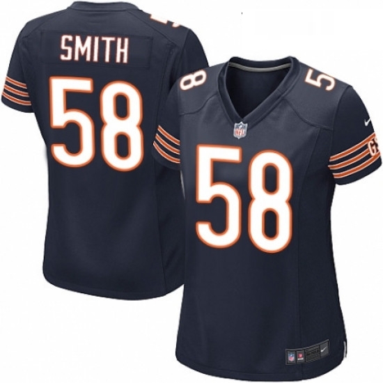 Womens Nike Chicago Bears 58 Roquan Smith Game Navy Blue Team Color NFL Jersey Womens Nike Chicago Bears 58 Roquan Smith Game Navy Blue Team Color NFL Jersey