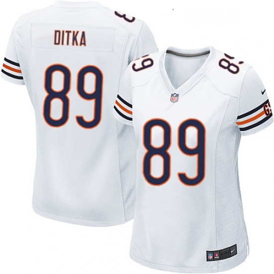 Womens Nike Chicago Bears 89 Mike Ditka Game White NFL Jersey Womens Nike Chicago Bears 89 Mike Ditka Game White NFL Jersey