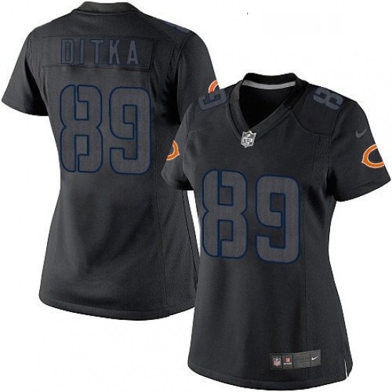 Womens Nike Chicago Bears 89 Mike Ditka Limited Black Impact NFL Jersey Womens Nike Chicago Bears 89 Mike Ditka Limited Black Impact NFL Jersey