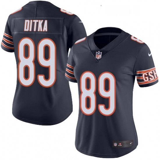 Womens Nike Chicago Bears 89 Mike Ditka Navy Blue Team Color Vapor Untouchable Limited Player NFL Jersey Womens Nike Chicago Bears 89 Mike Ditka Navy Blue Team Color Vapor Untouchable Limited Player NFL Jersey