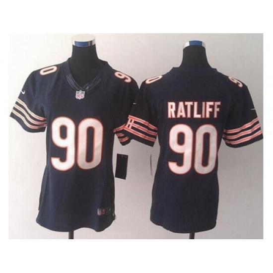 Women's Nike Chicago Bears #90 Jeremiah Ratliff Navy Blue Team Color Stitched NFL Limited Jersey Women's Nike Chicago Bears #90 Jeremiah Ratliff Navy Blue Team Color Stitched NFL Limited Jersey