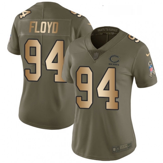 Womens Nike Chicago Bears 94 Leonard Floyd Limited OliveGold Salute to Service NFL Jersey Womens Nike Chicago Bears 94 Leonard Floyd Limited OliveGold Salute to Service NFL Jersey
