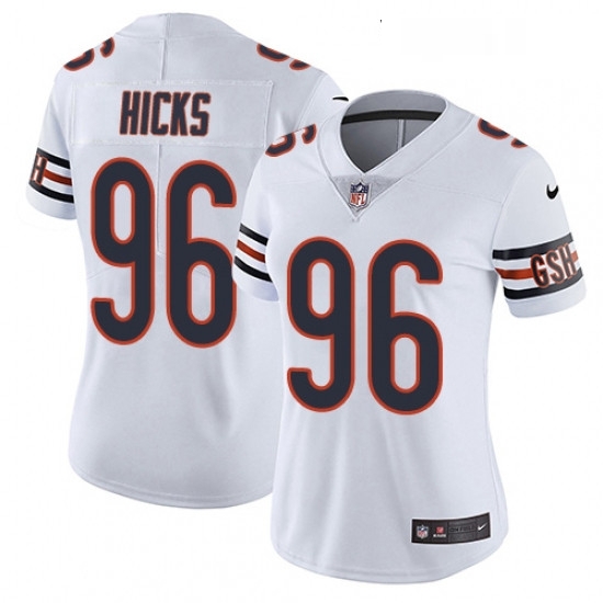 Womens Nike Chicago Bears 96 Akiem Hicks Elite White NFL Jersey Womens Nike Chicago Bears 96 Akiem Hicks Elite White NFL Jersey