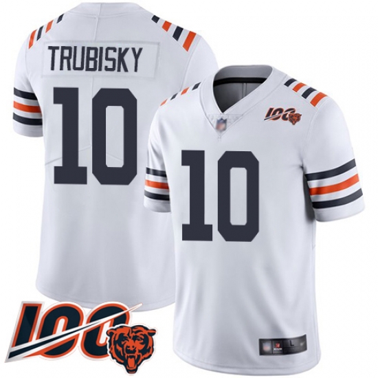 Youth Chicago Bears 10 Mitchell Trubisky White 100th Season Limited Football Jersey Youth Chicago Bears 10 Mitchell Trubisky White 100th Season Limited Football Jersey
