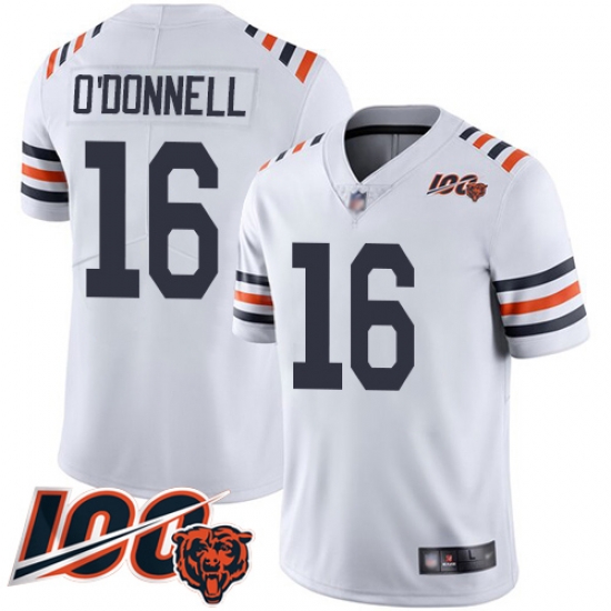 Youth Chicago Bears 16 Pat ODonnell White 100th Season Limited Football Jersey Youth Chicago Bears 16 Pat ODonnell White 100th Season Limited Football Jersey
