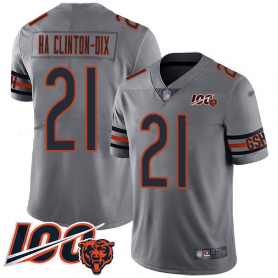 Youth Chicago Bears 21 Ha Ha ClintonDix Limited Silver Inverted Legend 100th Season Football Jerseyrse Youth Chicago Bears 21 Ha Ha ClintonDix Limited Silver Inverted Legend 100th Season Football Jerseyrse