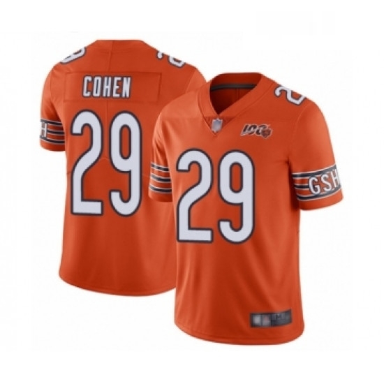 Youth Chicago Bears 29 Tarik Cohen Orange Alternate 100th Season Limited Football Jersey Youth Chicago Bears 29 Tarik Cohen Orange Alternate 100th Season Limited Football Jersey