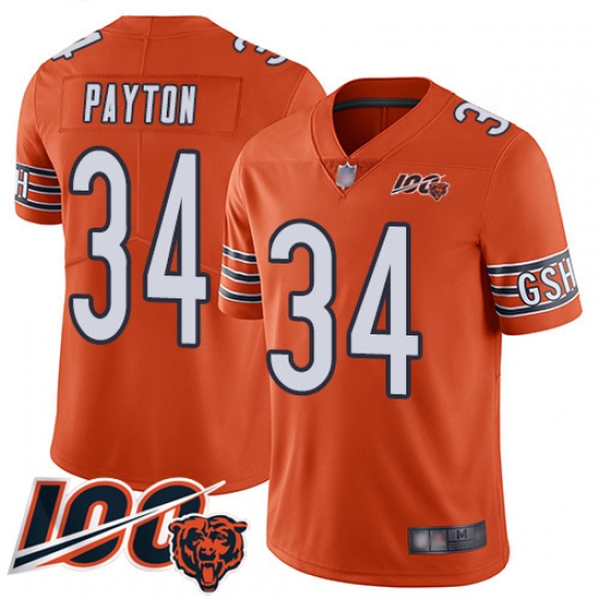Youth Chicago Bears 34 Walter Payton Orange Alternate 100th Season Limited Football Jersey Youth Chicago Bears 34 Walter Payton Orange Alternate 100th Season Limited Football Jersey