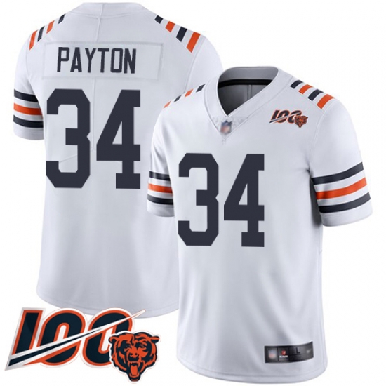Youth Chicago Bears 34 Walter Payton White 100th Season Limited Football Jersey Youth Chicago Bears 34 Walter Payton White 100th Season Limited Football Jersey