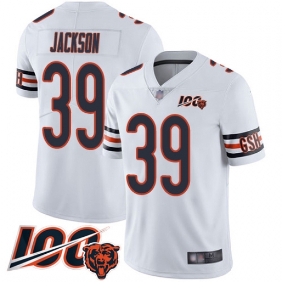 Youth Chicago Bears 39 Eddie Jackson White Vapor Untouchable Limited Player 100th Season Football Jersey Youth Chicago Bears 39 Eddie Jackson White Vapor Untouchable Limited Player 100th Season Football Jersey