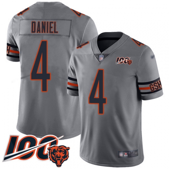 Youth Chicago Bears 4 Chase Daniel Limited Silver Inverted Legend 100th Season Football Jersey Youth Chicago Bears 4 Chase Daniel Limited Silver Inverted Legend 100th Season Football Jersey