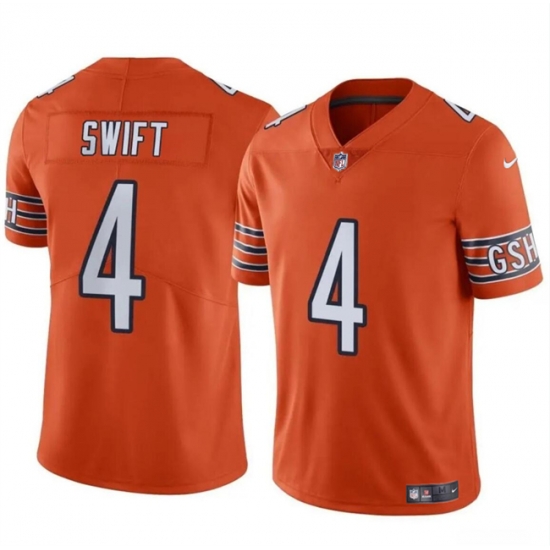 Youth Chicago Bears 4 D'Andre Swift Orange Vapor Stitched Football Jersey Youth Chicago Bears 4 D'Andre Swift Orange Vapor Stitched Football Jersey