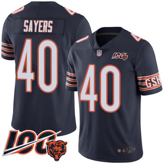 Youth Chicago Bears 40 Gale Sayers Navy Blue Team Color 100th Season Limited Football Jersey Youth Chicago Bears 40 Gale Sayers Navy Blue Team Color 100th Season Limited Football Jersey