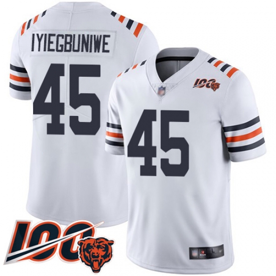 Youth Chicago Bears 45 Joel Iyiegbuniwe White 100th Season Limited Football Jersey Youth Chicago Bears 45 Joel Iyiegbuniwe White 100th Season Limited Football Jersey