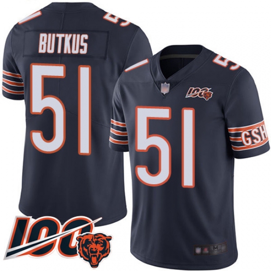 Youth Chicago Bears 51 Dick Butkus Navy Blue Team Color 100th Season Limited Football Jersey Youth Chicago Bears 51 Dick Butkus Navy Blue Team Color 100th Season Limited Football Jersey