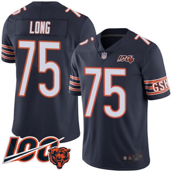 Youth Chicago Bears 75 Kyle Long Navy Blue Team Color 100th Season Limited Football Jersey Youth Chicago Bears 75 Kyle Long Navy Blue Team Color 100th Season Limited Football Jersey