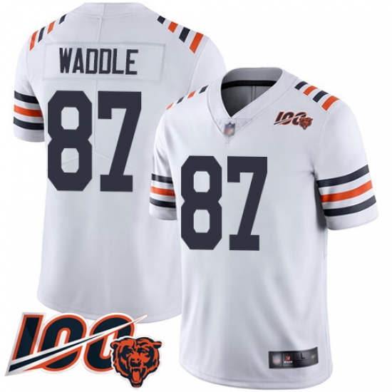 Youth Chicago Bears 87 Tom Waddle White 100th Season Limited Football Jersey Youth Chicago Bears 87 Tom Waddle White 100th Season Limited Football Jersey