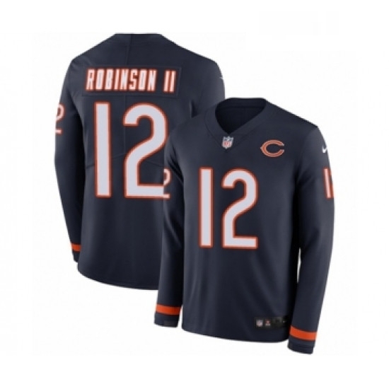 Youth Nike Chicago Bears 12 Allen Robinson Limited Navy Blue Therma Long Sleeve NFL Jersey Youth Nike Chicago Bears 12 Allen Robinson Limited Navy Blue Therma Long Sleeve NFL Jersey