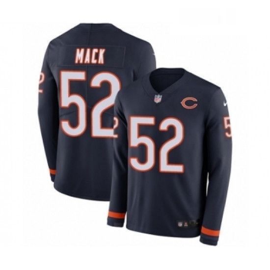Youth Nike Chicago Bears 52 Khalil Mack Limited Navy Blue Therma Long Sleeve NFL Jersey Youth Nike Chicago Bears 52 Khalil Mack Limited Navy Blue Therma Long Sleeve NFL Jersey