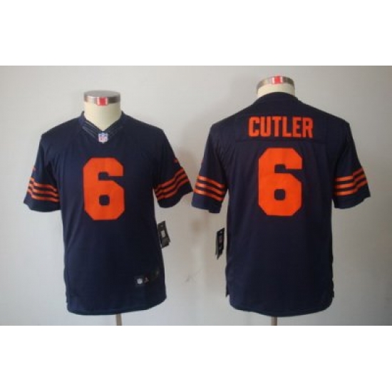 Youth Nike Chicago Bears 6# Jay Cutler Blue LIMITED Jerseys(Orange Number) Youth Nike Chicago Bears 6# Jay Cutler Blue LIMITED Jerseys(Orange Number)