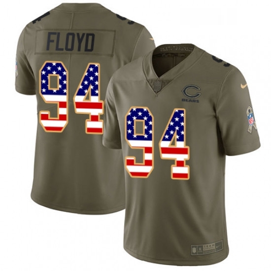 Youth Nike Chicago Bears 94 Leonard Floyd Limited OliveUSA Flag Salute to Service NFL Jersey Youth Nike Chicago Bears 94 Leonard Floyd Limited OliveUSA Flag Salute to Service NFL Jersey