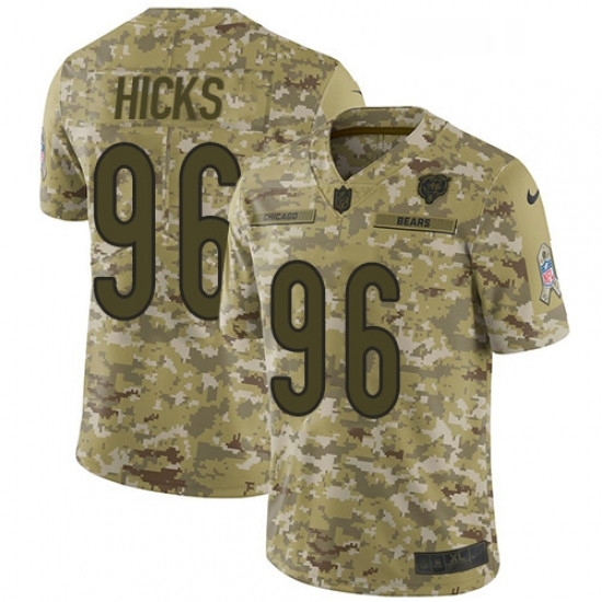 Youth Nike Chicago Bears 96 Akiem Hicks Limited Camo 2018 Salute to Service NFL Jersey Youth Nike Chicago Bears 96 Akiem Hicks Limited Camo 2018 Salute to Service NFL Jersey